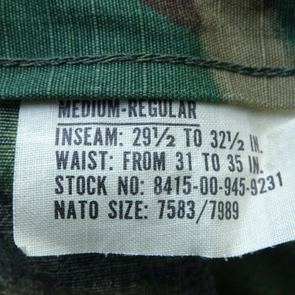 NEW 78' USMC Military Trouser RDF RipStop ERDL Hot Weather Camo Pants Med Reg - Picture 3 of 12